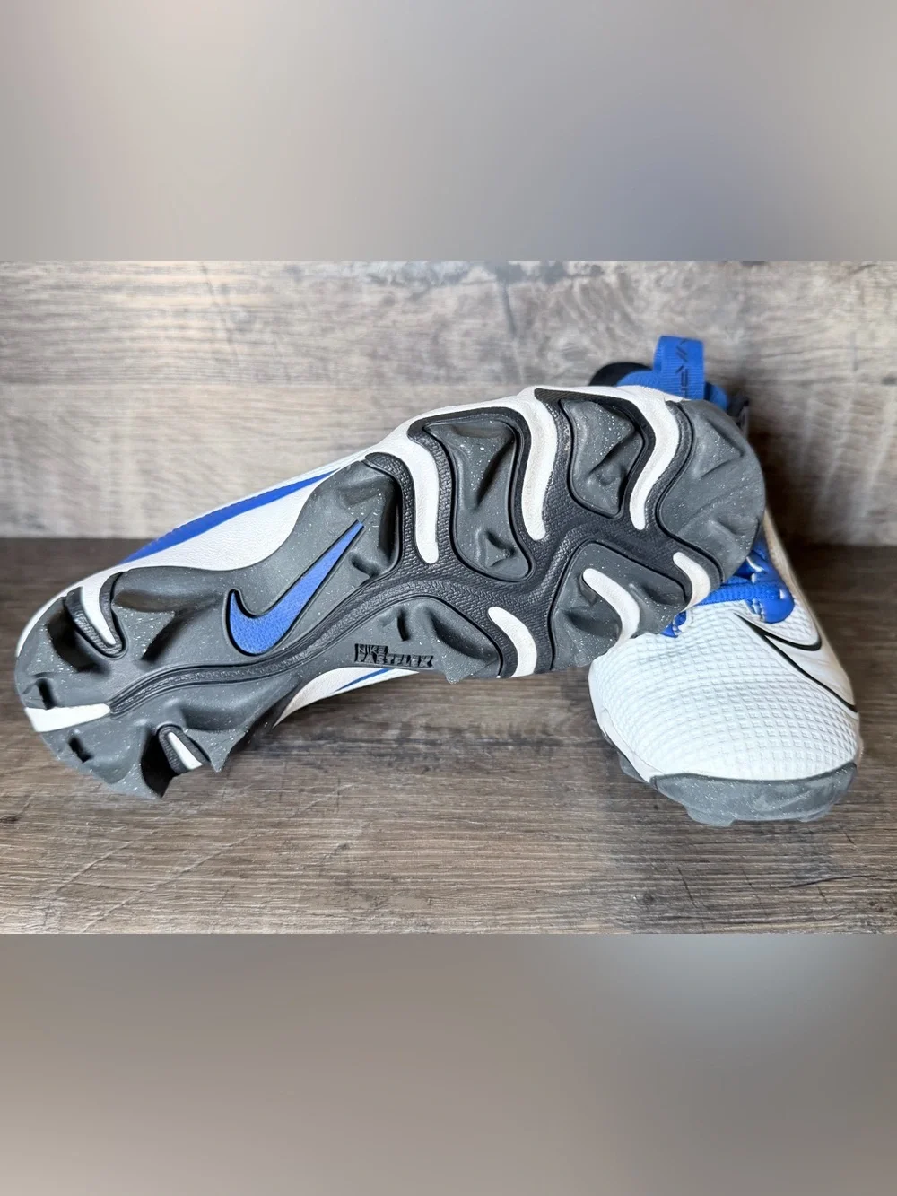 Nike Vapor Edge Shark 2 GS Football Cleats Youth 4.5Y White Blue DH5089-414